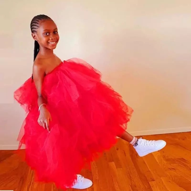 Princess Orchid tulle dress